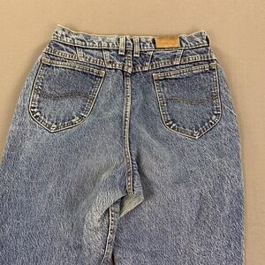 Vintage Lee Jeans Womens 14 Blue High Rise Tapered Mom Denim Made USA 90s